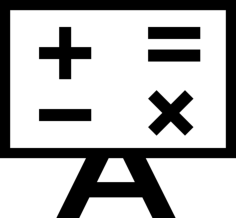 Mathematics On Class Whiteboard Printable Line Art Svg, Free Vectors File